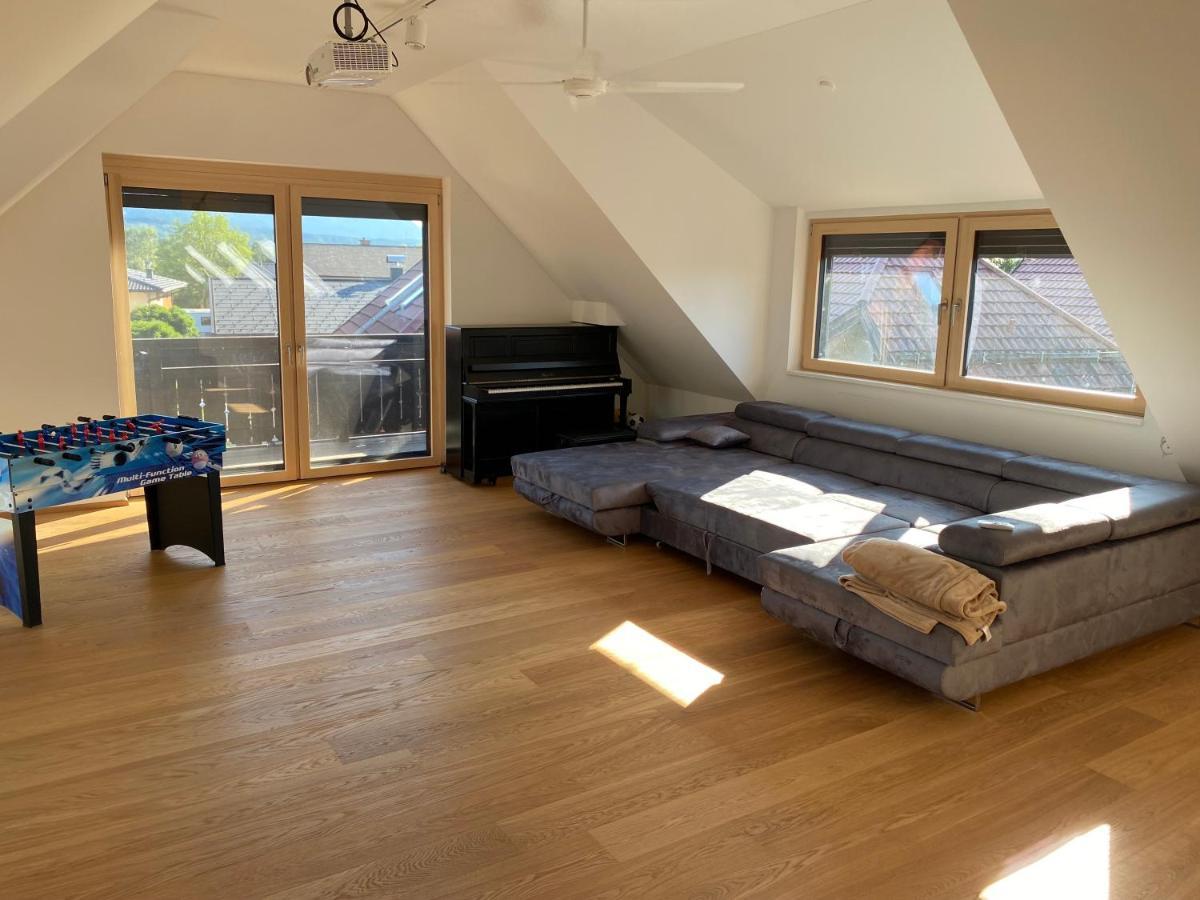 Salzburg-Loft Im Stadtteil Leopoldskron-Moos 120Qm Mit Balkon & Untersbergblick Zewnętrze zdjęcie