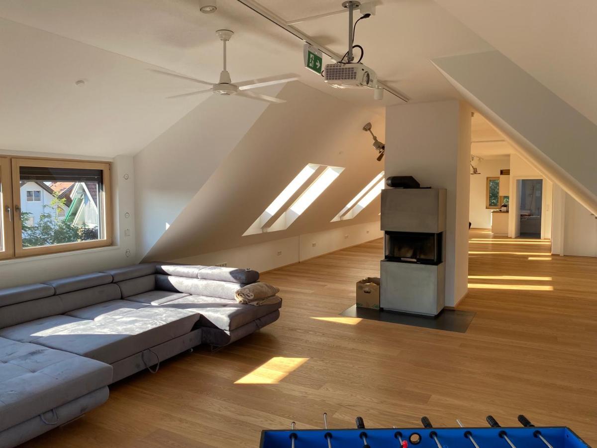 Salzburg-Loft Im Stadtteil Leopoldskron-Moos 120Qm Mit Balkon & Untersbergblick Zewnętrze zdjęcie
